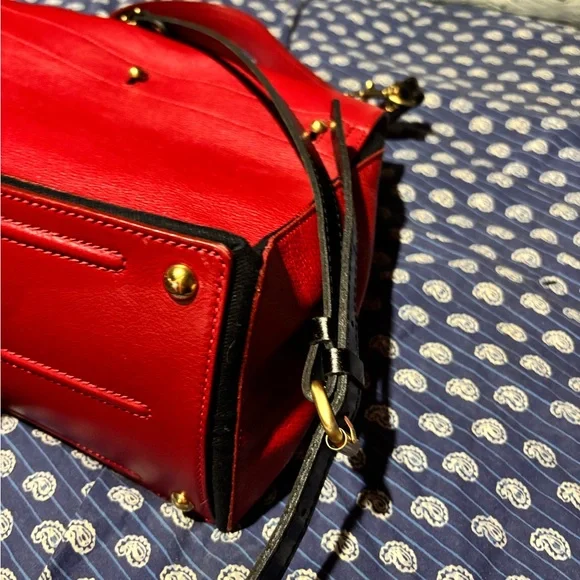 Yves saint Laurent red and black Leather Women's Bag - Picture 5 of 8